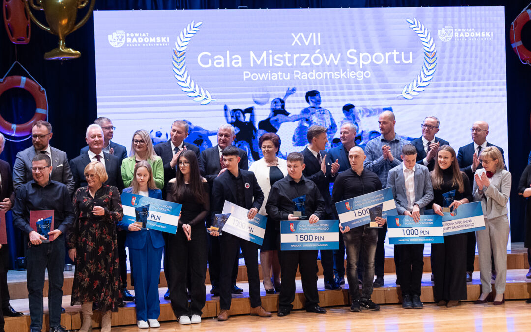Najlepsi zawodnicy nagrodzeni podczas Gali Mistrzów Sportu Powiatu Radomskiego